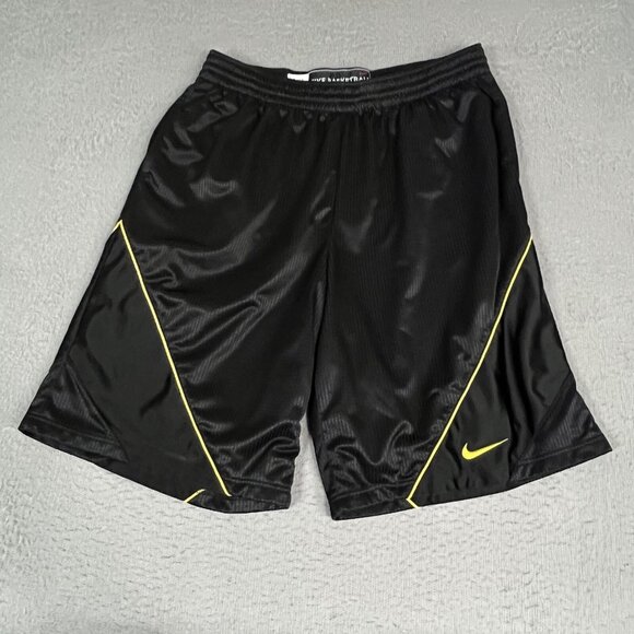 VTG Nike Swoosh Dry Fit Shorts Men Sz 2X Athleisure Running Basketbal Black - Picture 1 of 12
